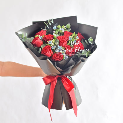 Arella| Red Roses Bouquet| Fresh Flower Same Day Delivery