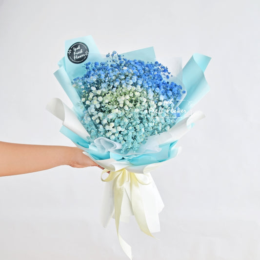 Blue Kisses Baby Breath|Everlasting Flower Bouquet| Same Day Delivery