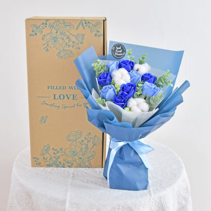 Blue Love| Soap Flower Bouquet| Same Day Free Delivery