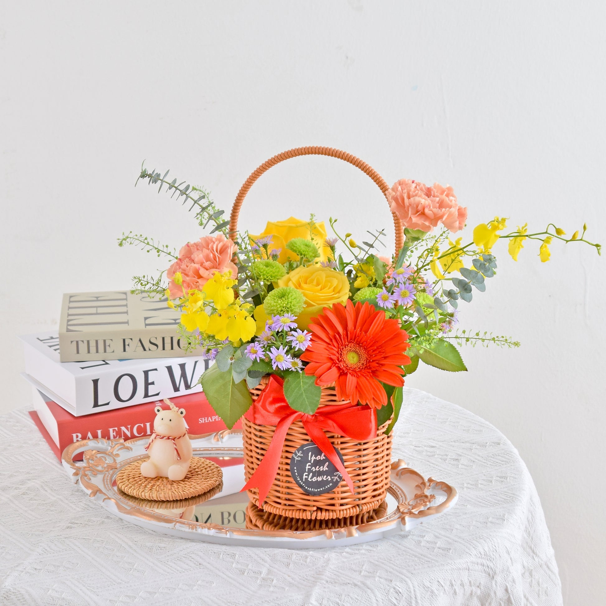 Caludia| Fresh Flower Basket| Same Day Free Delivery