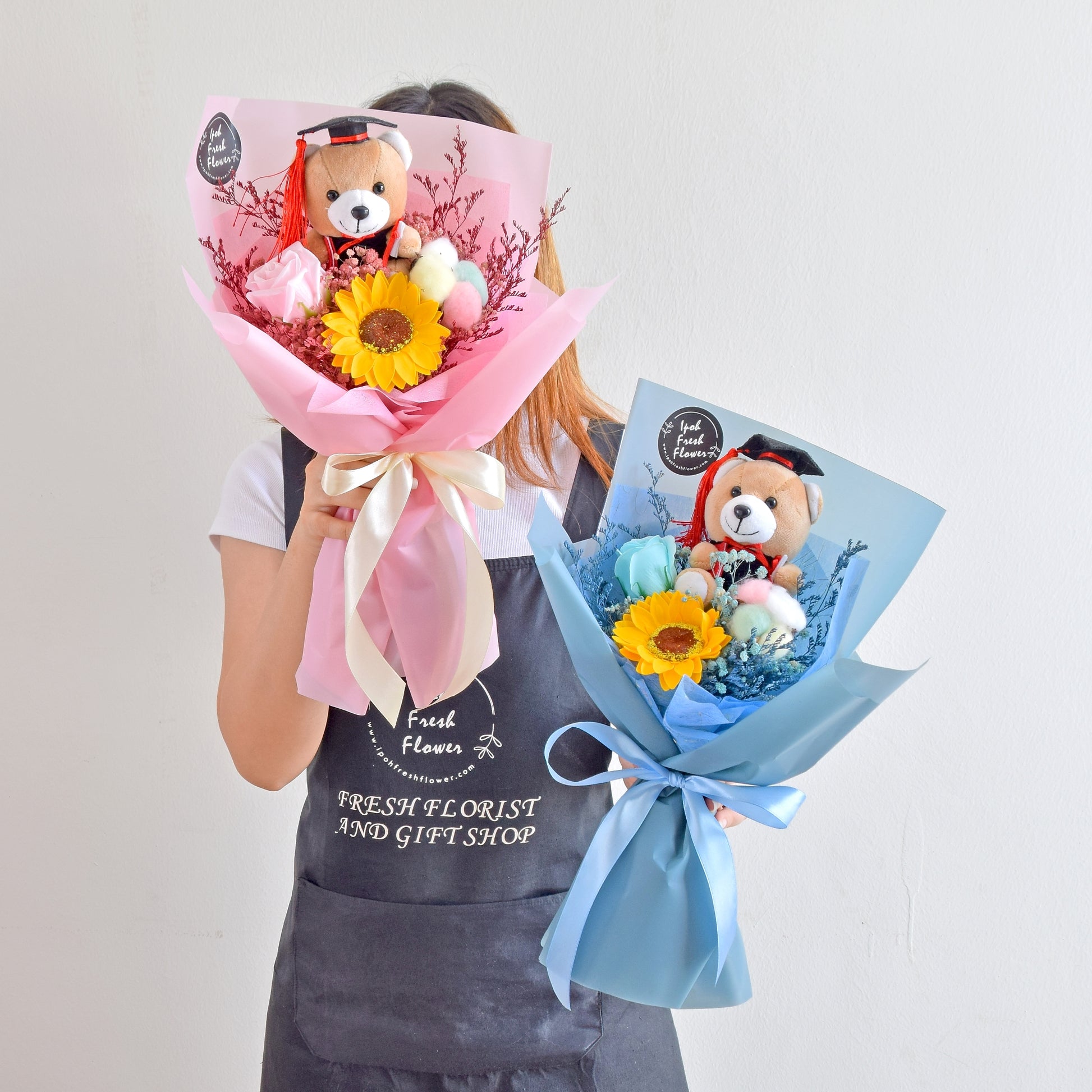 Debbie Grad| Mini Graduation Soap Flower Bouquet| Same Day Delivery