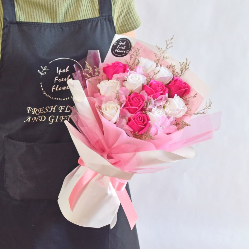 Hot Romance| Soap Flowers Bouquet| Same Day Delivery