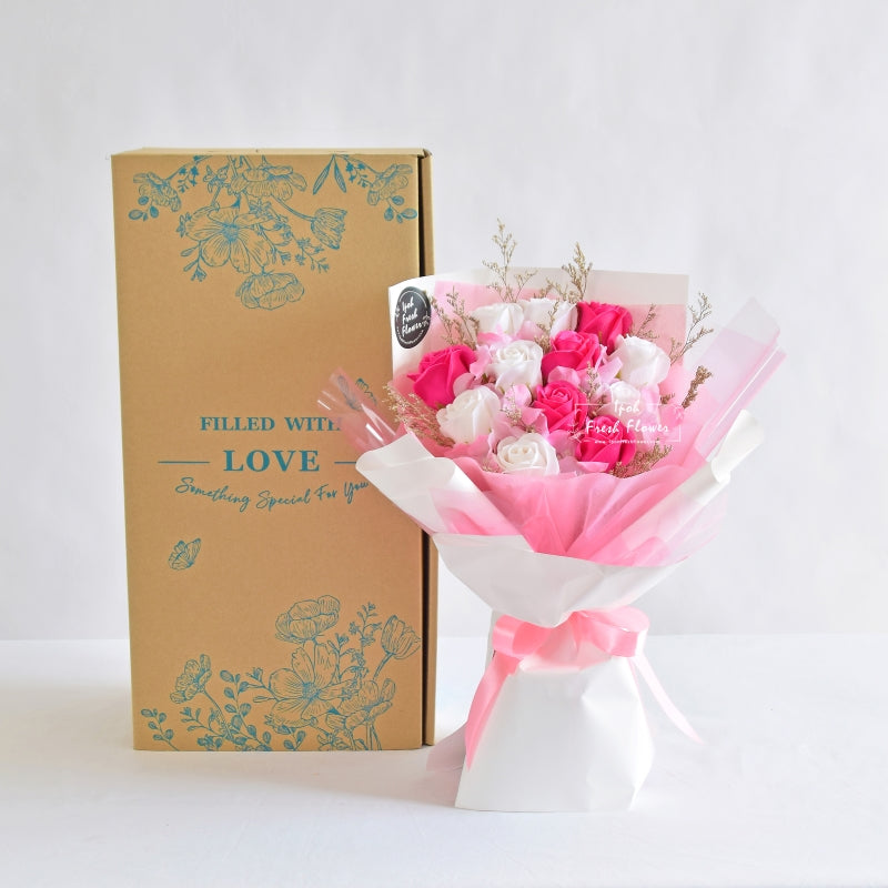 Hot Romance| Soap Flowers Bouquet| Same Day Delivery