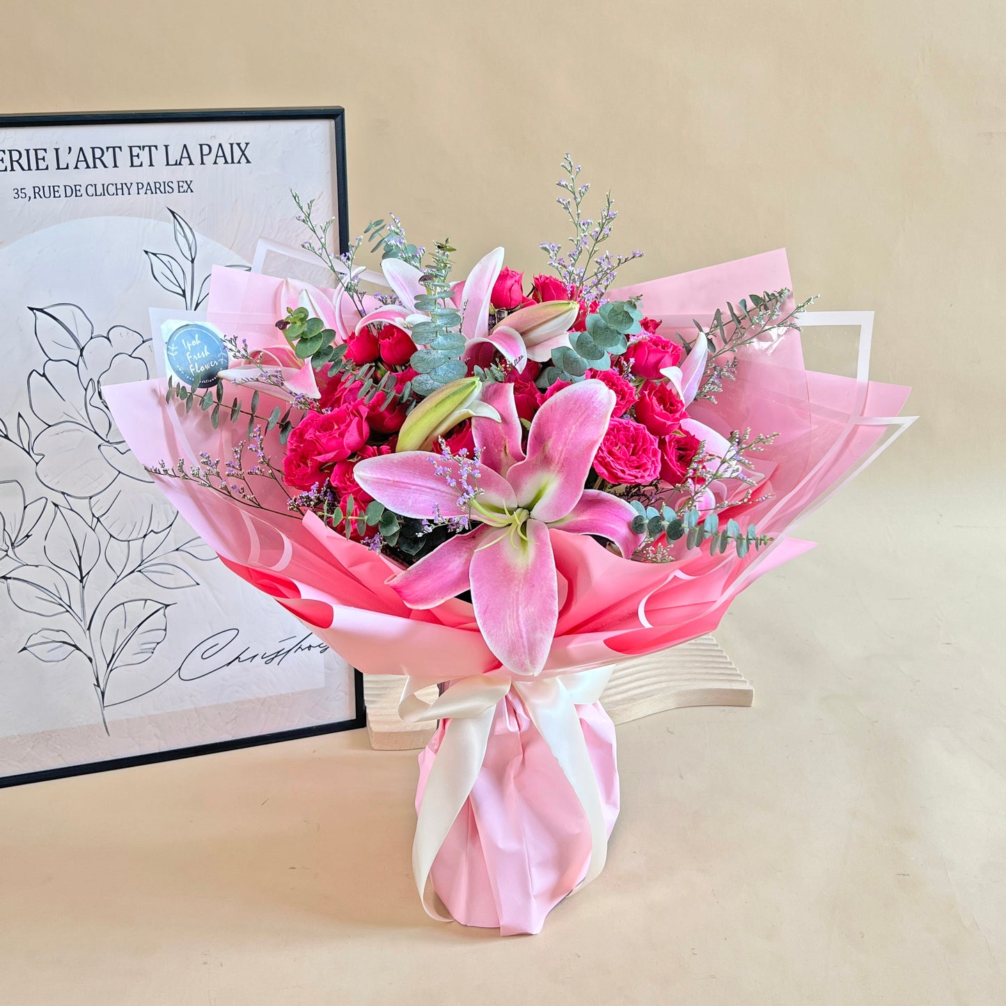 Yelena | Pink Lilies Fresh Flower Bouquet | Same Day Delivery