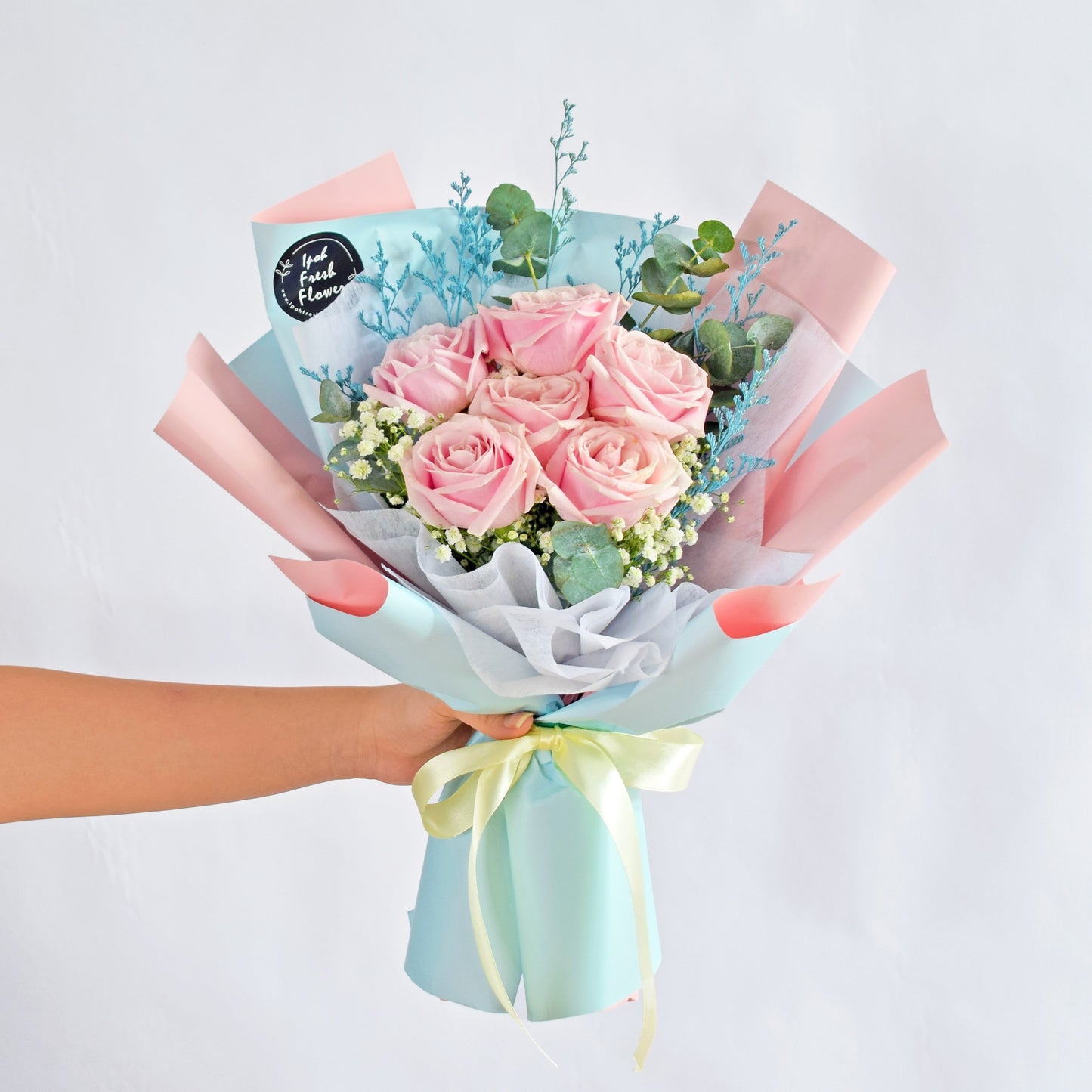 Liya| Pink Roses Bouquet| Fresh Flower Same Day Delivery