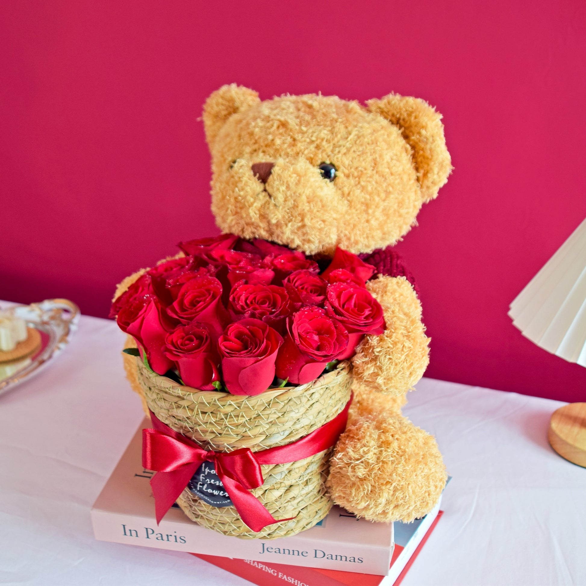 Lovely Teddy Bloom| Qixi Special Fresh Flower Same Day Delivery