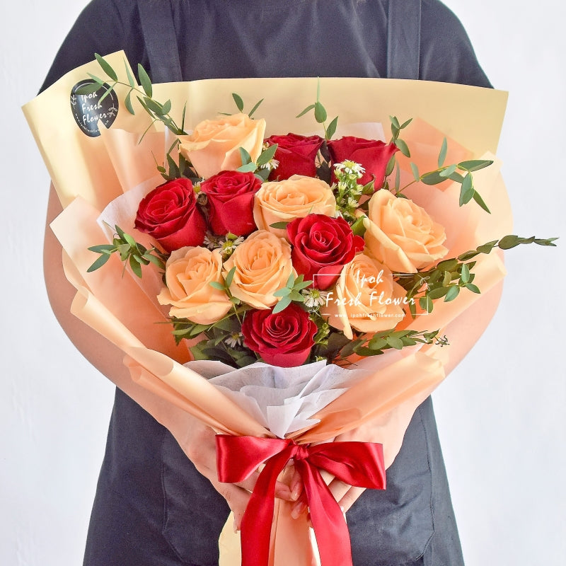 Megan| Rose Fresh Flower Bouquet| Same Day Delivery