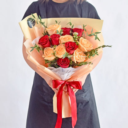 Megan| Rose Fresh Flower Bouquet| Same Day Delivery