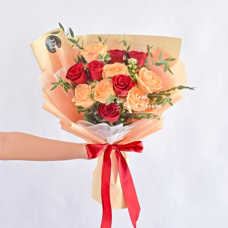 Megan| Rose Fresh Flower Bouquet| Same Day Delivery