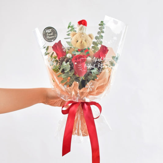 Petite Merry | Christmas Petite Fresh Flower Bouquet| Same Day Delivery