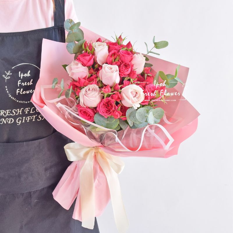 Pink Crush| Pink Roses Fresh Flower Bouquet| Same Day Delivery