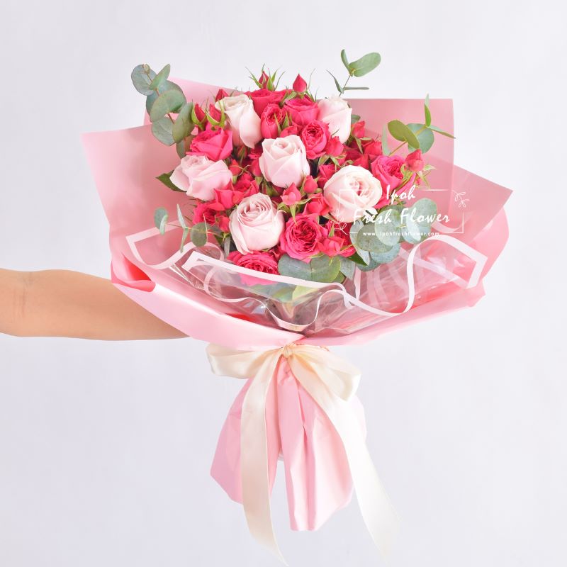 Pink Crush| Pink Roses Fresh Flower Bouquet| Same Day Delivery