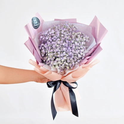 Purple Lilac Baby Breath|Everlasting Flower Bouquet| Same Day Delivery