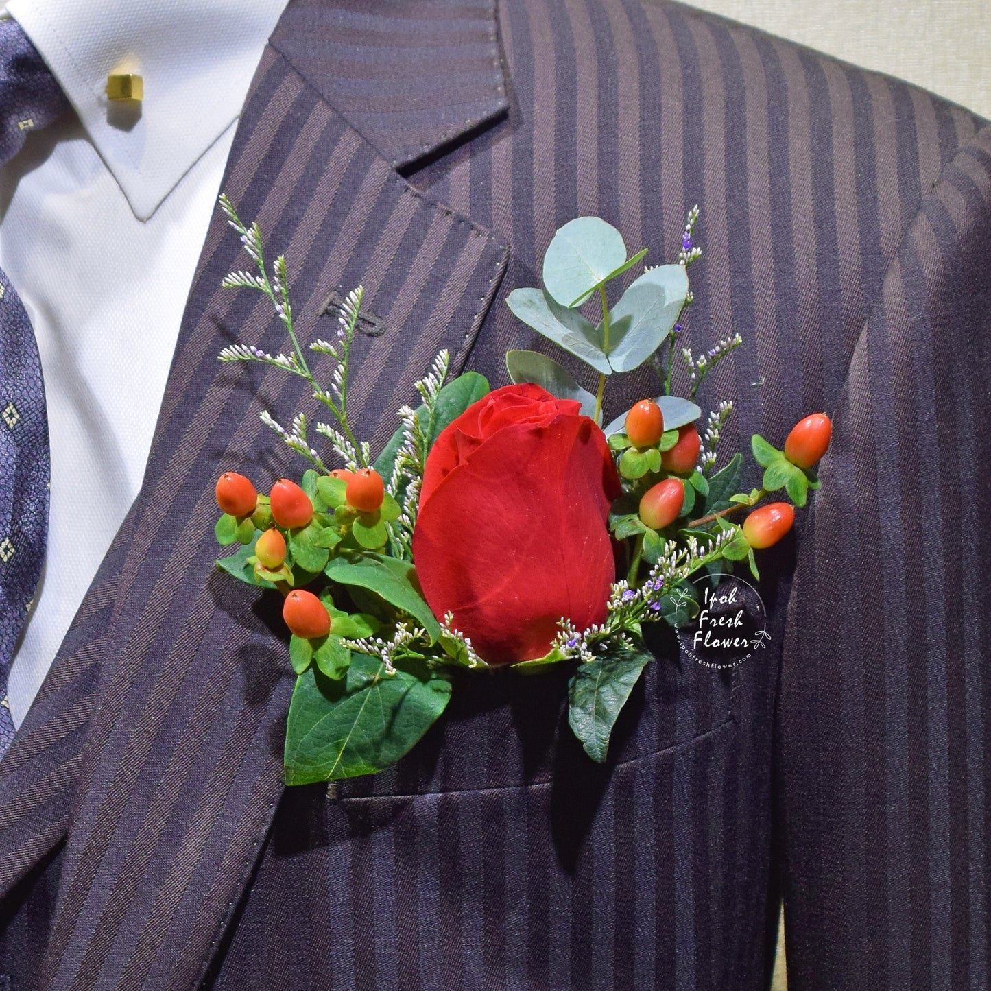 Red Rose Boutonniere