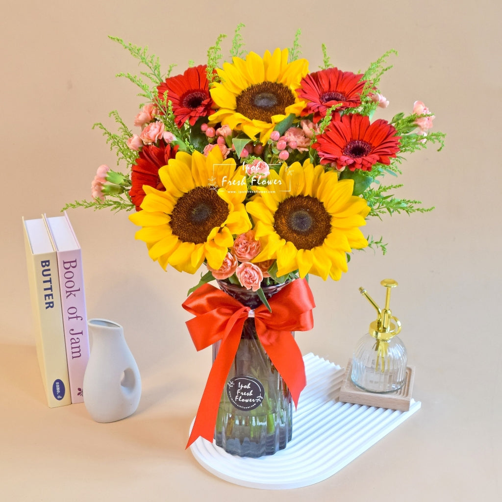 Sunrays| Fresh Flower Vase Arrangement| Same Day Delivery