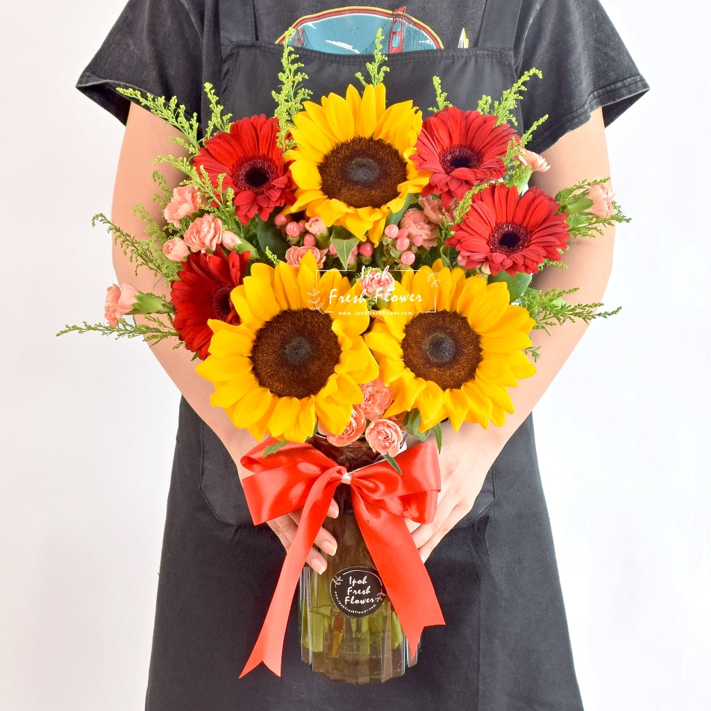 Sunrays| Fresh Flower Vase Arrangement| Same Day Delivery