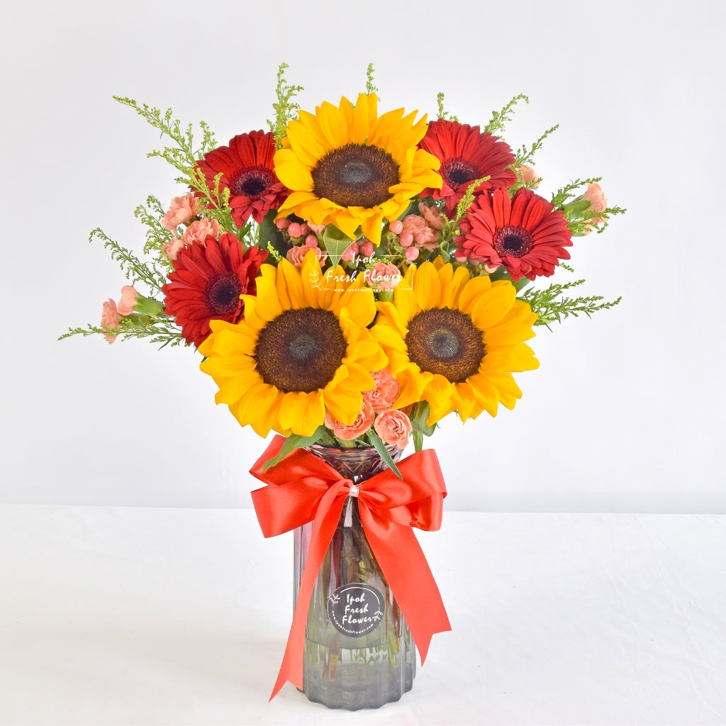 Sunrays| Fresh Flower Vase Arrangement| Same Day Delivery