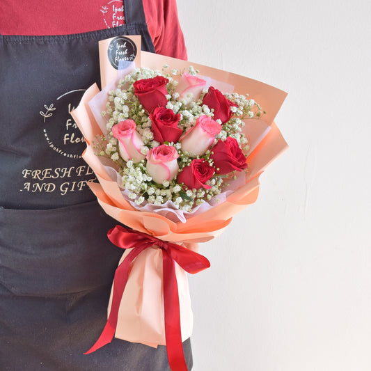 Valerie| Valentine Roses Bouquet| Fresh Flower Delivery