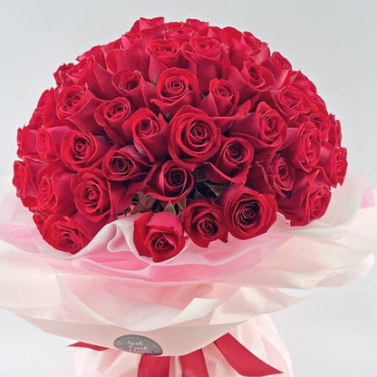 Apple Of My Eye- 99 Roses Bouquet| Premium Fresh Flowers Delivery